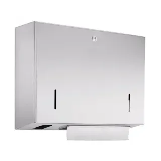Wagner EWAR Kombinierter Papierhandtuch- Sensorseifenspender, Ganzmetallgehäuse zur Aufputzmontage, WP 550e, Matt geschliffen, ca. 500 Blatt, 500 ml Seife
