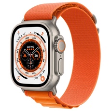 Bild von Watch Ultra GPS+Cellular 49 mm Titaniumgehäuse, Alpine Loop orange S