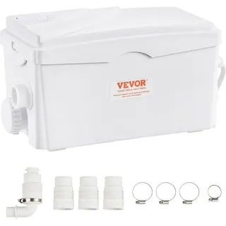 Hebeanlage, 350 W, 6000 l/h Durchfluss, 7M Förderhöhe, Abwasserpumpe mit 3 Wassereinlässen für Keller, Küche, Spüle, Dusche, Badewanne, Wäscheabwasserentsorgung, Aufspülmaschine