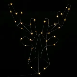 CASARIA LED Rentier Weihnachten Metall Warmweiß