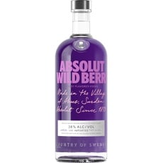 Absolut Vodka Wild Berri, Wodka mit fruchtig-intensivem Wildberry-Geschmack und ohne zusätzlichen Zucker, für Cocktails und Longdrinks, 38 Prozent Volumen, 1 x 1L