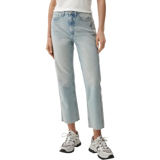 s.Oliver Damen Jeans-hose 7/8, Jeans Hose 7 8 Karolin Straight Leg, Blau, 40 EU