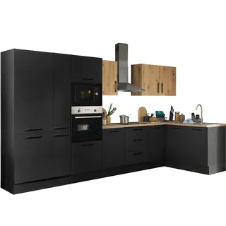 BASIC by Balculina Winkelküche L-Form 360 cm schwarz