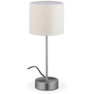 Relaxdays Nachttischlampe Silber