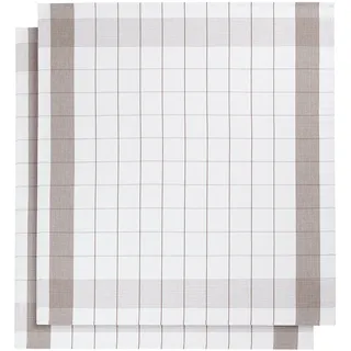De Witte Lietaer 200064 2er Pack Geschirrtuch Leinen/Baumwolle, Blau, 68 x 68 cm, braun, 68x68 cm
