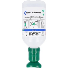 First Aid Only Augenspülflasche 500m / Natriumchloridlösung (0,9%) / Erste-Hilfe Augendusche mit Kochsalzlösung/Effektive Augenreinigung bei Verletzungen oder Verschmutzungen/P-44011 00