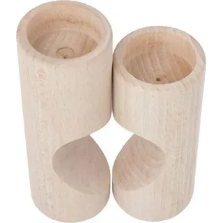 Playwood Holz Teelichthalter Herz, 2dlg.
