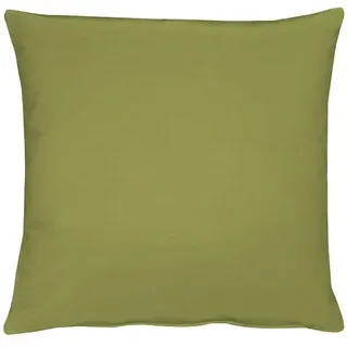 Dekokissen APELT "4362 Rips Uni" Gr. 2, grün (grün, unifarben), B:49cm L:49cm, Obermaterial: 60% Polyester, 40% Baumwolle, Dekokissen_Sitzkissen_Kissenhüllen, Dekokissen, Wasser- und Schmutzabweisend