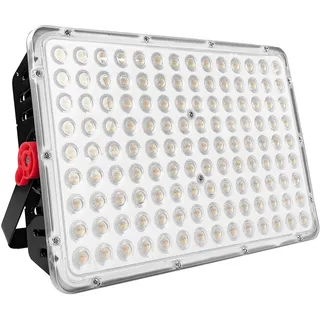 CREATESTAR LED Strahler Außen, 400W Baustrahler 40000LM Außenstrahler 6500K Kaltweiß Scheinwerfer IP66 Wasserdicht, LED Fluter für Lager, Garten, Garage, Sportplatz, Hof, Parkplatz