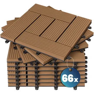 WPC Fliesen 66er-Set Mosaik Terrakotta - 30x30cm