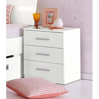 SchlafKONTOR Nachtschrank Mars 46 x 41 x 56 cm Weiß