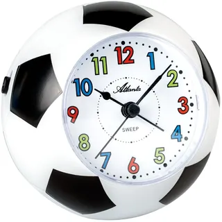 Atlanta Kinderwecker ohne Ticken Fußball WM + Kinderarmbanduhr - 1199 KAU (Blaue Armbanduhr)