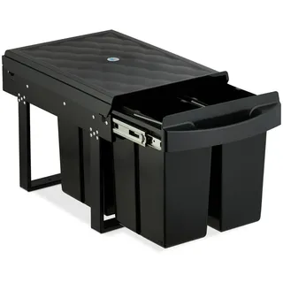 Relaxdays Einbaumülleimer 4X 8 l Schwarz