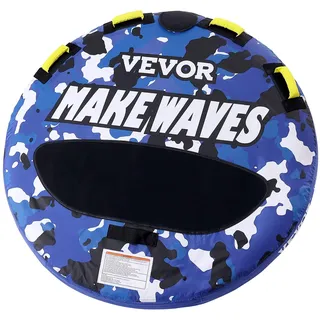 VEVOR Schleppschlauch zum Bootfahren, Aufblasbare Bootsschläuche und Schleppboote für 1–2 Personen, 340 lbs, 51,8 Zoll runder Wassersport-Schleppschlauch zum Ziehen von Booten, Vollnylon-Überzug