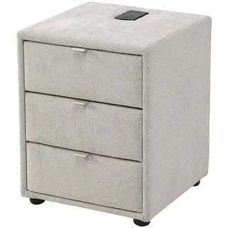 Jockenhöfer Nachtschrank Lissy mit 3 Schubladen 44 x 45 x 53,5 cm Grau