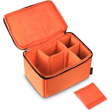 Yimidear Orange Wasserdicht Stoß Partition Gepolsterte Kamera-Taschen SLR DSLR Insert Schutztasche mit Top-Griff für DSLR Einstellung Objektiv oder Blitzlicht (Big)