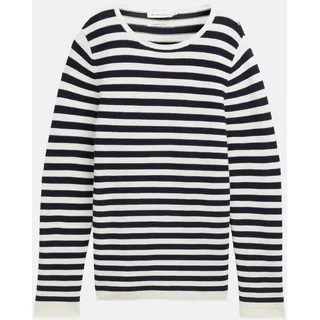 Tom Tailor Strickpullover Blau / Weiß S