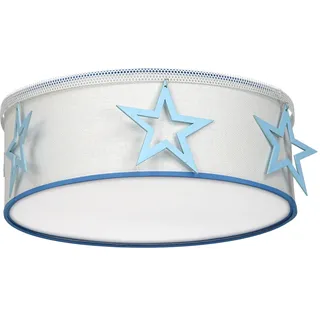 Deckenleuchte Milagro STAR 2xE27 weiß blau für Kinderzimmer - Weiß