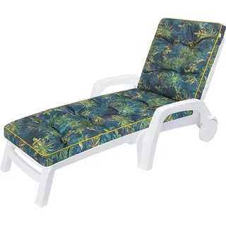 Bjird Gartenliege Auflagen für Deckchair Polsterauflage für Sonnenliege - Liegenauflage Hugo 201 x 55 x 8 cm, Grüne Wiese - Grün