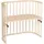 Beistellbett aus massivem Buchenholz/kompakt , verwandelbar/Kinderbett Höhe stufenlos verstellbar , umweltfreundlich/mitwachsendes Babybett Beige lackiert)