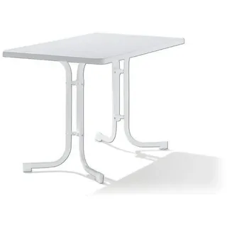 Sieger Gartentisch 115 x 70 x 72 cm weiß/marmordekor weiß