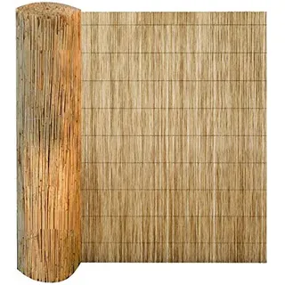 Schilfrohrmatte 120x600 cm Sichtschutzmatte Windschutz Zaun Balkon Garten Natur Schilf Zaunmatte blickdicht wetterfest