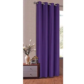 Vorhang Blickdicht Schal, Matte lichtdurchlässige unifarbene Gardine mit Ösen. Material aus Microsatin-Gewebe, 175x140, Lila 20405