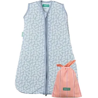 molis&co. Baby-Schlafsack. 0.5 TOG. Ideal für den Sommer. 100% Baumwolle (Oeko-TEX 100). (Blue Garden, 0 Monat)