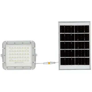 V-Tac VT-80W 7841 LED-Flutlichtstrahler, Solarmodul 10W Kaltweiß Weiß