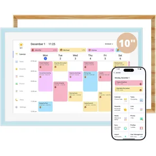 Dragon Touch Digitaler Kalender Familienplaner 10,1 Zoll Weiß