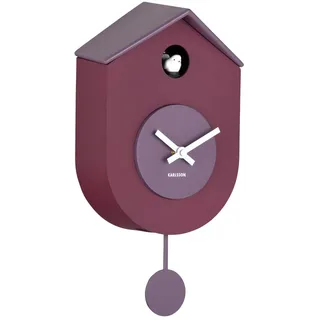 Karlsson Grato Wanduhr Kuckucksuhr mit Pendel, dunkelviolett und süßer Lavendel