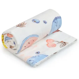 HOTUT Babydecke, Dünne Atmungsaktive Kinderdecke aus 100% Baumwollem 86 * 70cm, Musselin Decke Baby, Universal Krabbeldecke, Kuscheldecke Geschenk für Mädchen und Jungen