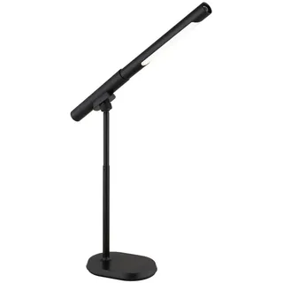 Globo Led-Schreibtischleuchte , Schwarz, Weiß , Metall, Kunststoff , G , 10.9x44.5x40.4 cm , Ce , höhenverstellbar, schwenkbar, Stufenschalter, Farben fixierbar, Touch (on/off), Farbtemperaturwechsler , Lampen & Leuchten, Innenbeleuchtung, Tischlampen, Schreibtischlampen