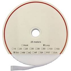 Bild T0202000000325 Klettband zum Aufkleben Hotmelt Flauschteil (L x B) 25000mm x 20mm Weiß
