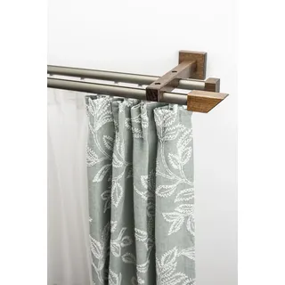 GARESA Gardinenschiene Cubus 2-läufig Ø 0 mm 500 cm Braun/Grau