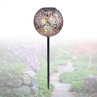 Solarleuchte Garten für Außen Deko - Gartendeko Kugel Solarlampe - Gartenlampen Solar LED mit Erdspieß - Gartenlampe Höhe 54 cm - Durchmesser 18,5 cm