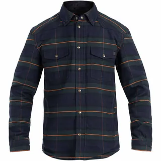 John Doe Motoshirt Dunkelblau/Dunkelgrün/Orange XXL
