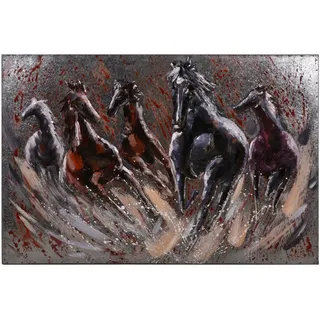Metallbild , Grau , Metall , rechteckig , 80x120x5 cm , 3D-Effekt, einfache und schnelle Anbringung , Bilder & Rahmen, Bilder, Holz & Metallbilder