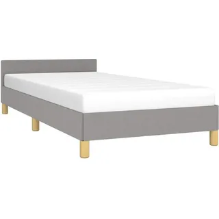vidaXL Bett mit Kopfteil 140 x 200 cm Schwarz