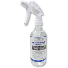 PandaCleaner Edelstahl Reiniger & Edelstahl Pflege - 500ml Bio Edelstahl Reiniger für Küche, Haushalt & Grill putzen - Für Aluminium, Chrom, Buntmetall und Kunststoff (500ml Spray)