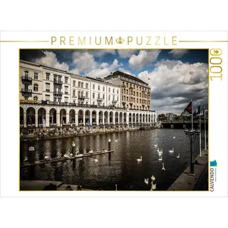 CALVENDO Puzzle Hamburg Binnenalster 1000 Teile Puzzle quer | 1000 Teile Lege-Größe 64 x 48 cm Foto-Puzzle für glückliche Stunden