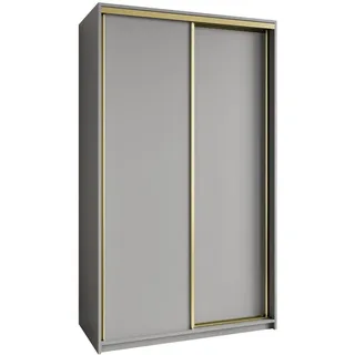 masseno Schwebetürenschrank Nisse 120 x 205 x 60 cm Grau