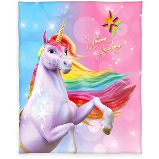 Herding Unicorn Academy Kuscheldecke 130 x 160 cm Mehrfarbig