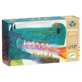 DJECO Konturpuzzle Drache Leon 58 Teile