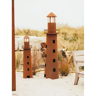 Ferrum Art Design Deko-Skulptur Leuchtturm Norddeutschland 116 cm Edelrost