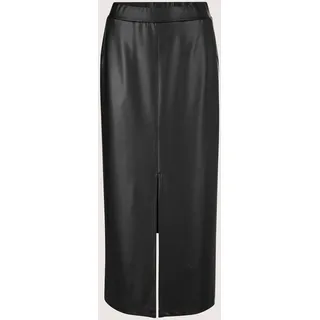 MADELEINE Midirock »Lederrock Eleganter Rock aus Leder-Imitat«, schwarz