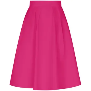 APART Fashion Damen Satin A-Linien-Rock, fließender Midirock mit hoher Taille, eleganter Faltenrock mit Taschen, formelles Party-Outfit, Rock für Hochzeitsgäste, Cocktail- und Abendmode