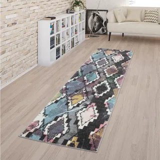 TT Home Kurzflor-Teppich Für Wohnzimmer, Abstrakte Rauten-Optik In Pastellfarben, Bunt Größe 120x170 cm - Bunt