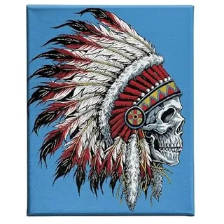 Homemania Skull-Art und Graffiti-Bild für Wohnzimmer, Schlafzimmer, mehrfarbig, 45 x 3 x 70 cm, HM20KNV45 x 70 – 34, Polyester, Holz