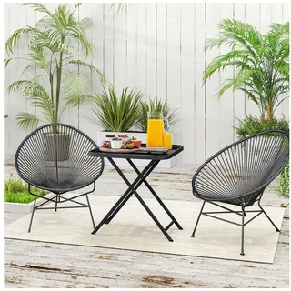 Outsunny Gartentisch klappbar 70 x 70 x 72 cm Schwarz